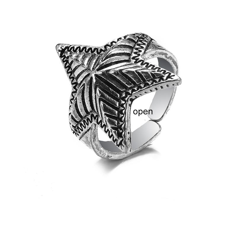 Кольцо для женщин и девочек Любовь Бабочка Череп Модные мужские украшения Винтаж Древнее серебро Цвет Панк Хип-Хоп Регулируемый Бохо