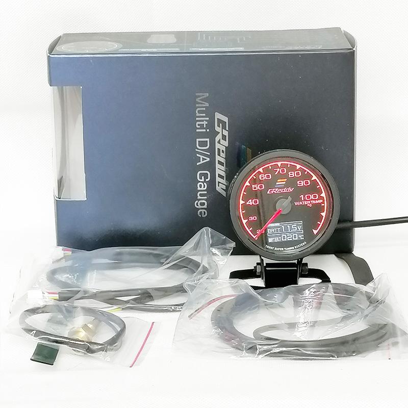 GReddi Boost Gauge Water Temp 7 Warna LCD Display Turbo Oil Pressure RPM Tachometer Racing Mete