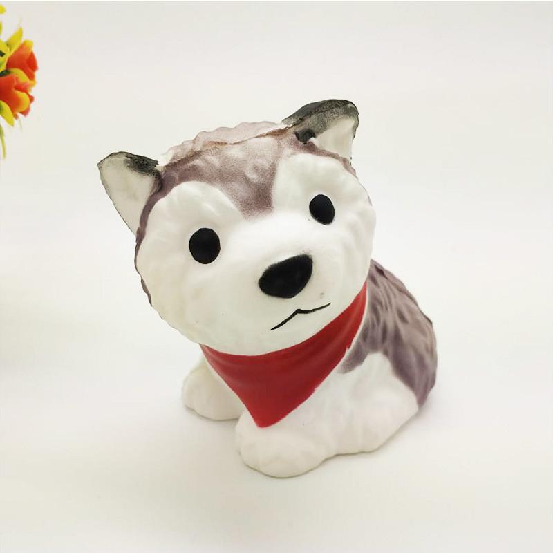 Cartoon Husky Squishy Pendant With Pu Foam For Decompression And Office Decor