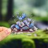 Ретро наклейки для журнала с зернами и цветами: 6 стилей для коллажа и декора