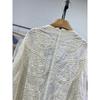 Dimanaf 2025 Summer Women Cardigan Lace T-Shirt Basic New Fashion Tops Lace Tees Casual Loose Tees