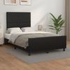 Bed Frame without Mattress Black 120 x 190 cm Faux Leather