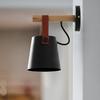 E27 Wall Mounted Wooden Pole Hanging LED Lamp Living Room Bedroom Bedside Light
