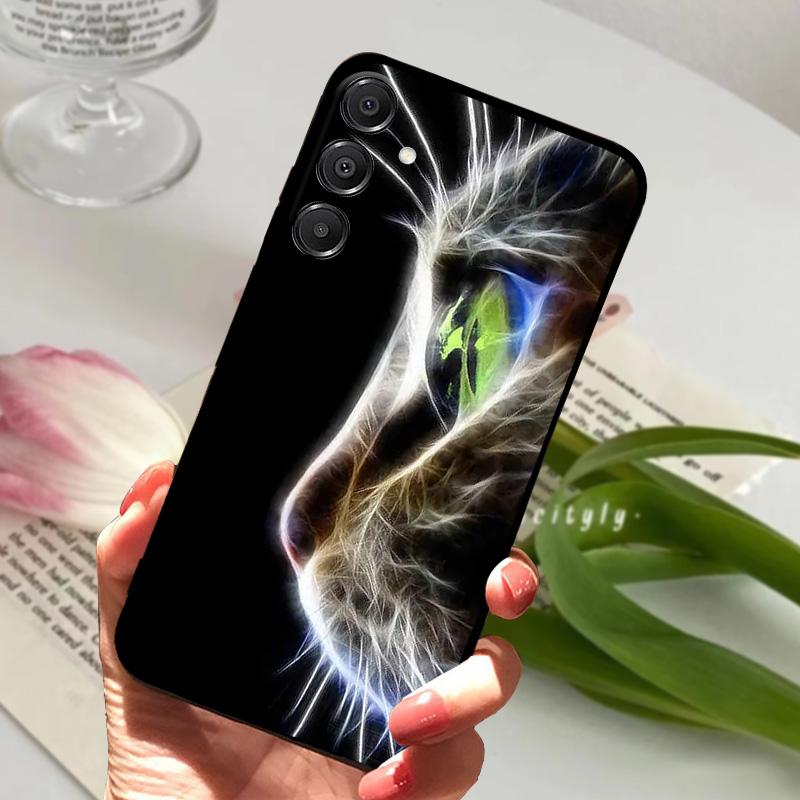 Чехол для Samsung Galaxy M35 5G SM-M356B Милый Животный Силиконовый ТПУ Матовый Чехол для Телефона Для Samsung M55 M55S M34 Бампер Оболочка