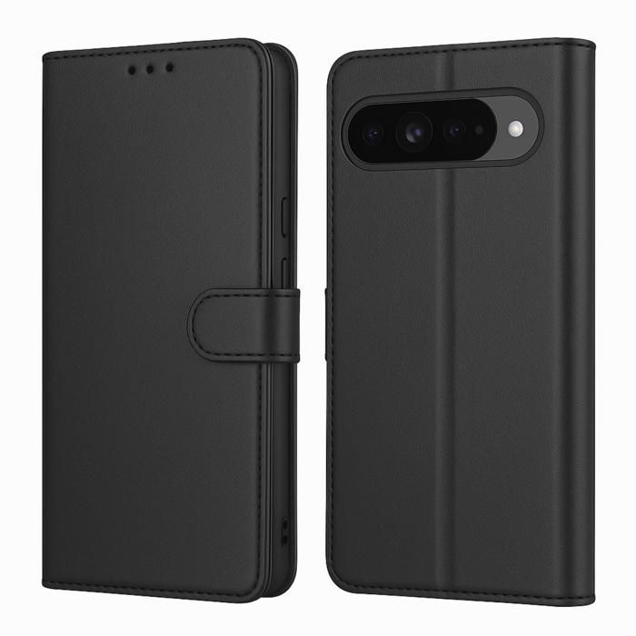 Case - PHONILLICO - Google Pixel 10 / Pixel 10 Pro - Black Wallet - Magnetic Flap - Card Storage