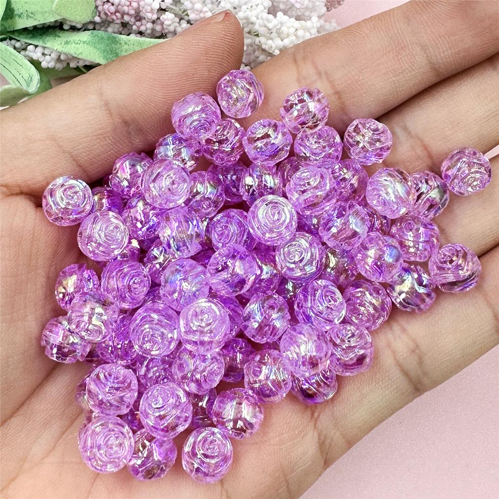 100 шт. 8 мм акриловые двухсторонние маленькие розовые бусины для ожерелья, серег, браслета, самодельный материал для бисероплетения