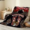 1PC The Warriors Patterned Flannel Blanket Suitable For All Seasons For Home Decor Warmth And Comfort Gifts Holiday Present