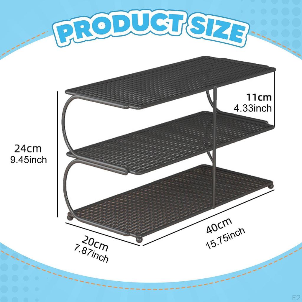 Desktop Organizer Shelf Computer Desk Bookshelf Multipurpose Workspace