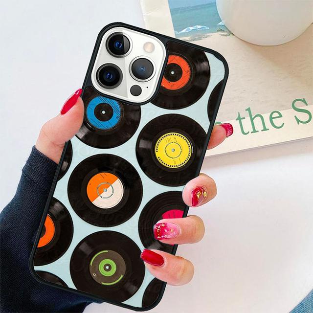 Виниловая пластинка Синяя этикетка Музыка Классика Чехол для телефона Для iPhone 17 Air 15 16 Pro Max 14 13 12 11 Pro Max Plus