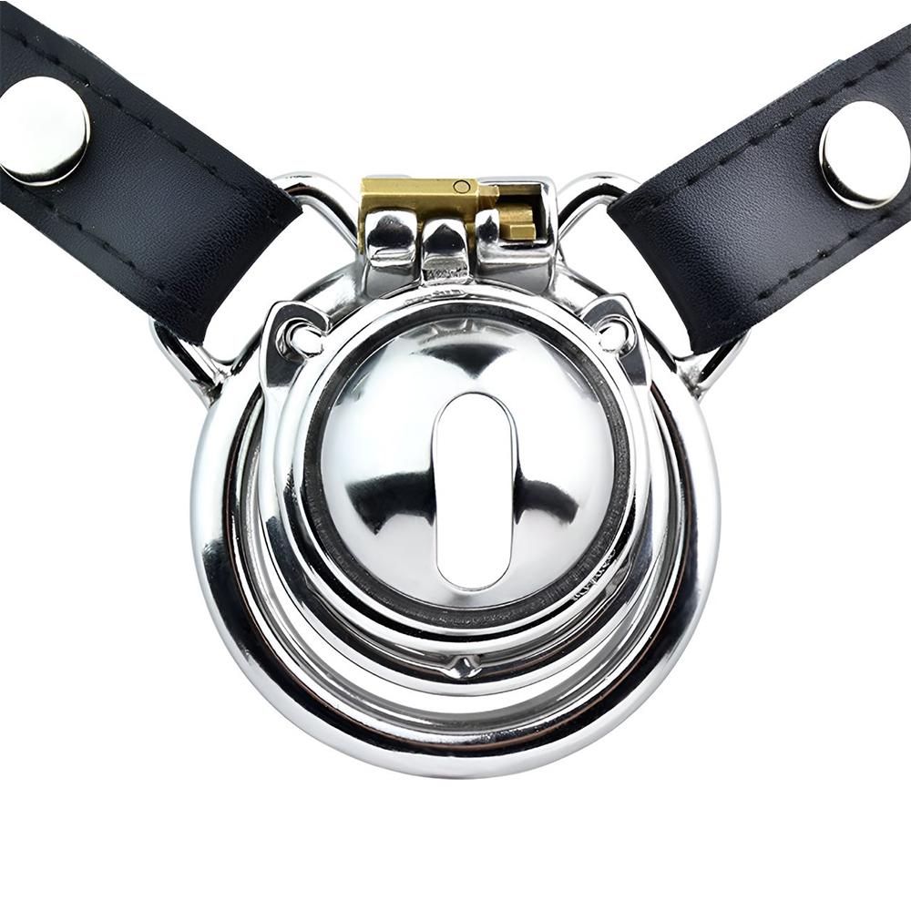 FRKO Male Small Chastity Cage With Piss Hole Stainless Steel Strap On Belt SM Abstinence Restraint Device Lock Cock Penis Rings