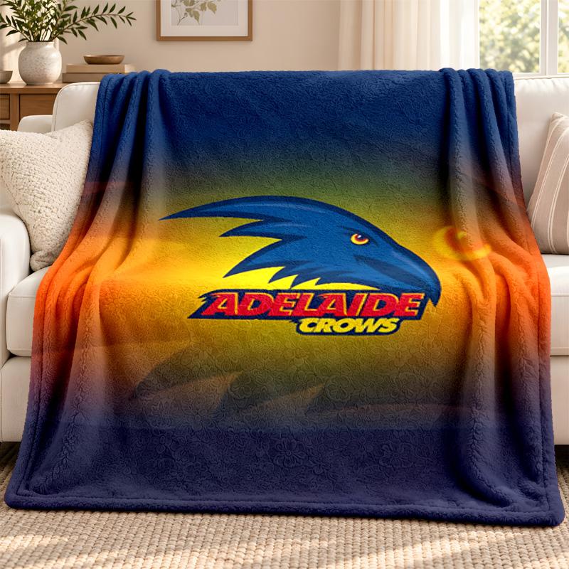 Adelaide Crows blanket Flannel Blanket Soft Cozy Plush Throw for Sofa Bed Lightweight Home Decoration Outdoor camping
