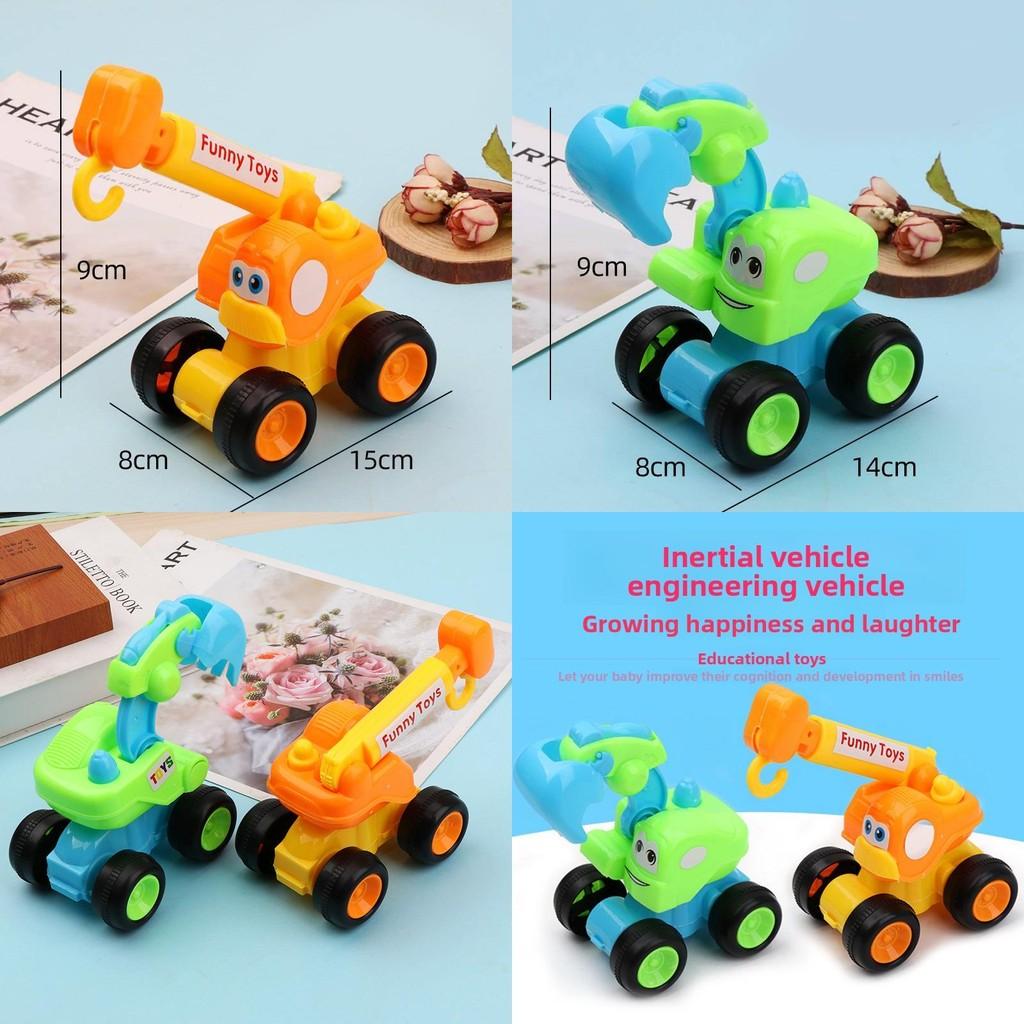 Engineering Vehicle Toy Set With Sliding Function For Boys And Girls