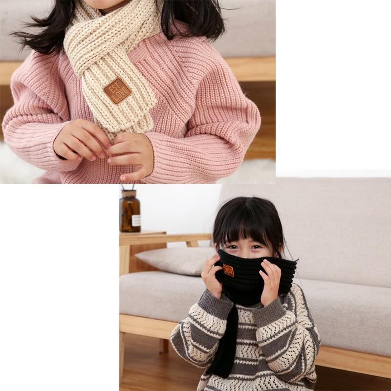 Baby Kids Warmer Scarf Knitted Woolen Scarves Head Neck Wrap Scarves