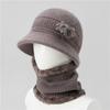 Шляпа Женская День Матери Утолщенная Теплая Шляпа Бабушка Пожилая Женщина Кролик Шерстяная Вязаная Шапка Морозостойкая