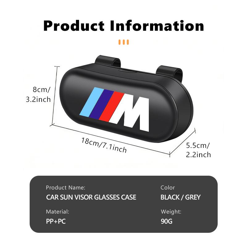 JYPK6 Car Sun Visor Sunglasses Storage Glasses Box Interior Accessories For BMW Performance M E87 E30 E46 E28 F35 G20 E93 F20 X3 X