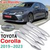 4x Chrome Handles Cover Trim for Toyota Corolla Auris E210    2022 2023 Car Accessories Stickers Auto Styling Handle