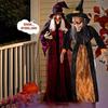 Purple Life Size Talking Witch Outdoor Red Eye Animated Witch Creativity Spooky Animatronic Witch