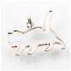 [R4569] - Artisan Silver Pendant 'Cat' Silver - 20x20 Mm