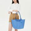 Longchamp Сумка-тоут из холста с застежкой-молнией и кнопкой-защелкой Женская синяя 1899919P82