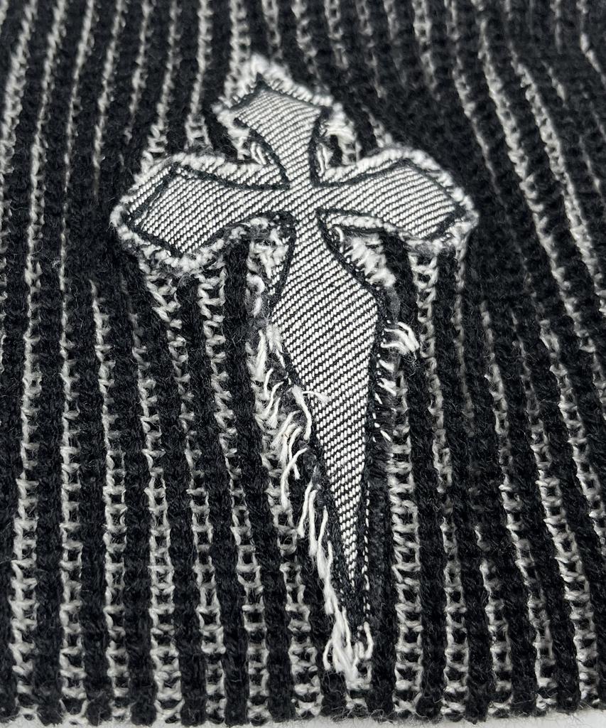 SK8ER ROCK Двухцветная шапка Cross ((черный))
