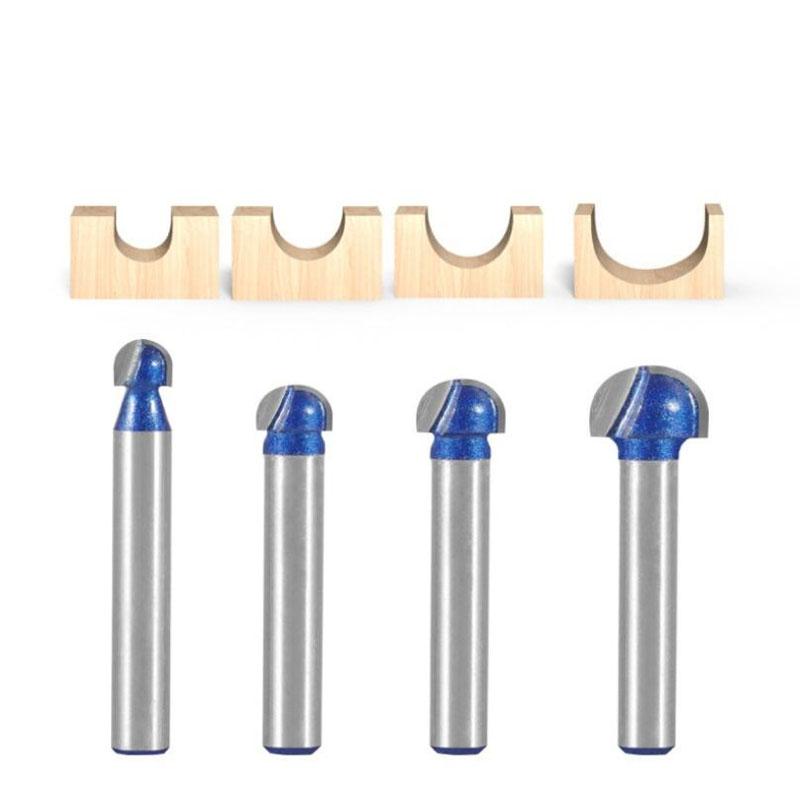 1/4 шт. 1/4 дюйма, 6 мм хвостовик, профессиональный уровень, набор сферических фрез, концевая фреза, круглая коробка, твердосплавная фреза с ЧПУ, радиальная фреза