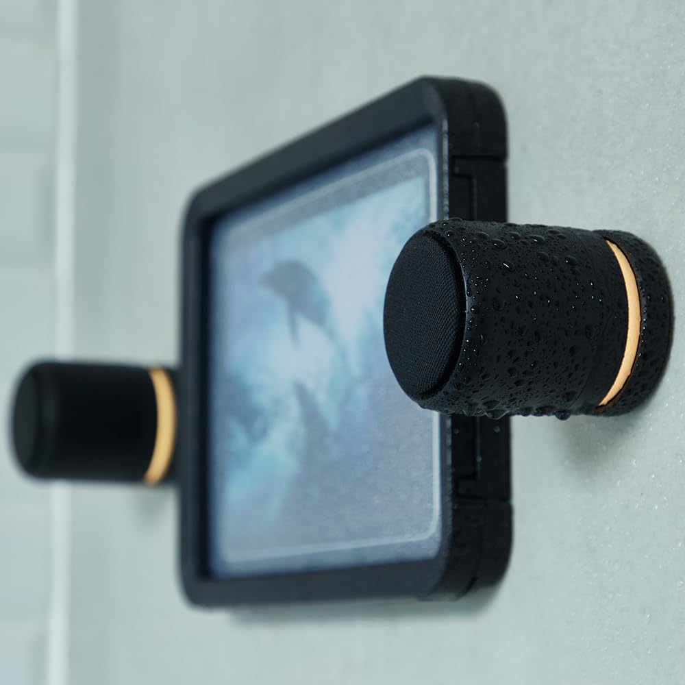 RHYTHM Bluetooth Speaker Stereo Compatible Design IP67 Dustproof Waterproof 20 Hours Continuous Playback Magnetic USB Charging Black 9YYA30RH02 [Good