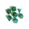 7pcs/Set Tri Color Glitter Polyhedral Dice for Dnd COC Cthulhu Rpg Running Group Board Game Dice Number Dice Set