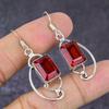 Мозамбикский гранат драгоценный камень 925 стерлинговое серебро подарок ювелирное изделие серьга 1,89"