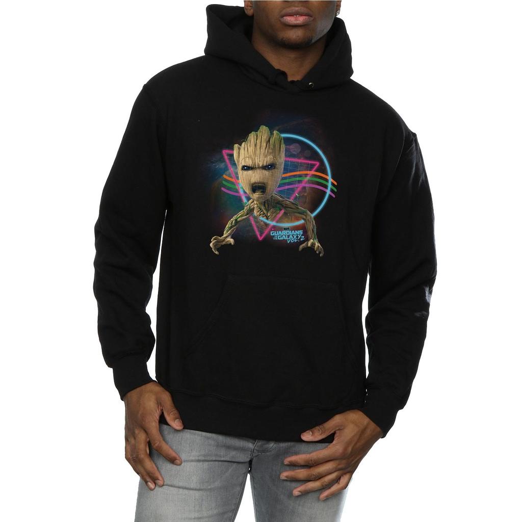Marvel Mens Guardians Of The Galaxy Neon Groot Hoodie