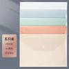 5PCS A4 file bag Morandi colored transparent plastic thickened large capacity button paper storage bag
