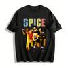 90-е Spice Girls Обложка альбома Spice Принт Повседневная футболка Y2K Поклонники поп-музыки Ретро-стиль Топ с круглым вырезом Футболка из чистого хлопка