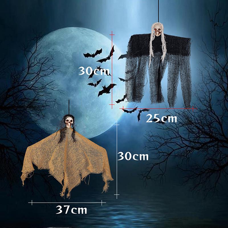 Хэллоуин жуткий скелет лицо висит привидение кулон ужас череп призрак реквизит вечеринка принадлежности дом с привидениями внутренний и наружный декор