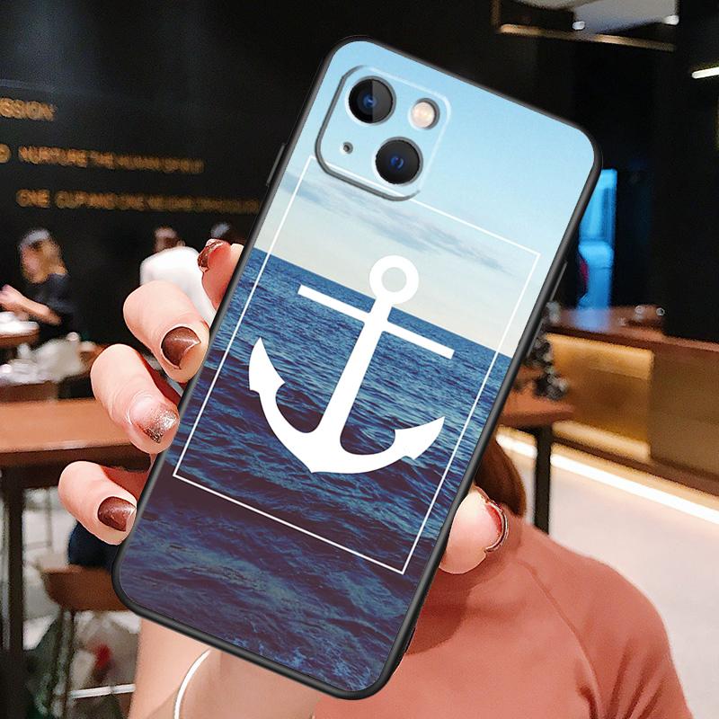 Морской Якорь Лодка Море Чехол для Телефона Для iPhone 16 Pro Max 15 14 13 12 11 Pro Max Plus 12 13 Mini XR 16e Funda Чехол
