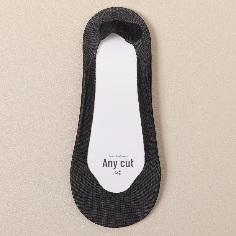 Женские ультратонкие нескользящие летние носки-лодочки: Чистый хлопок, мелкий, с надежной пяткой, подходит для высоких каблуков