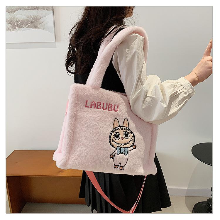 Плюшевая сумка через плечо Labubu для женщин, косметичка, милая сумка-инс, подарок на день рождения CLE