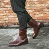 Модные кожаные ботильоны для мужчин из натуральной кожи большого размера высокого качества дизайнерские формальные ботинки повседневные ботинки модный бизнес