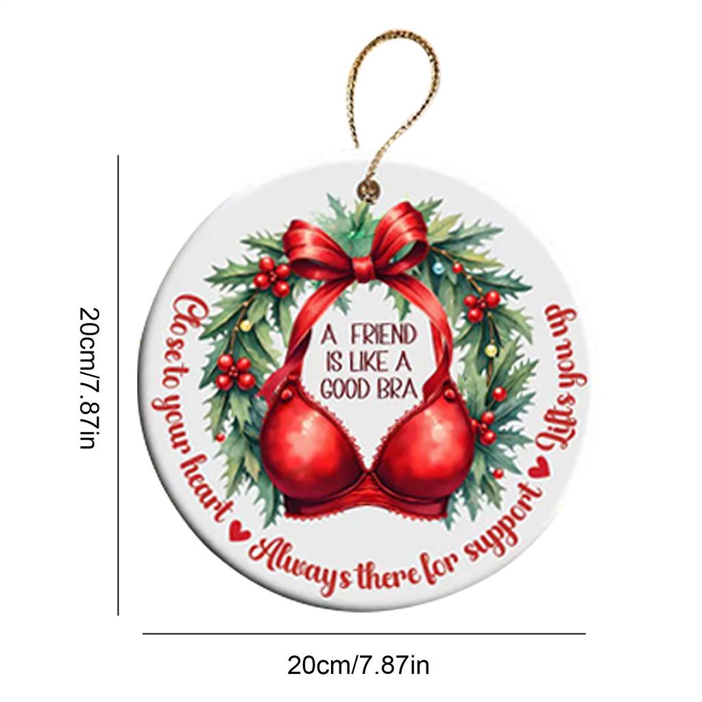 Забавные Рождественские Украшения Для Друзей 2D Акриловые Забавные Украшения для Лучшего Друга 3 Штуки Подвеска на Рождественскую Елку Дружбы Для