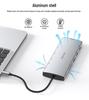 12-в-1 док-станция Type-C с двойным HDMI, DP, концентратором 3.0 и Ethernet RJ45 для тройного дисплея