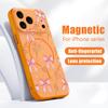 Pink Bowknots Floral Pattern For iPhone 17 Pro Max Funda iPhone 16 15 14 13 Pro Max Skin Feeling Magnetic For Magsafe Shockproof Bumper Cover