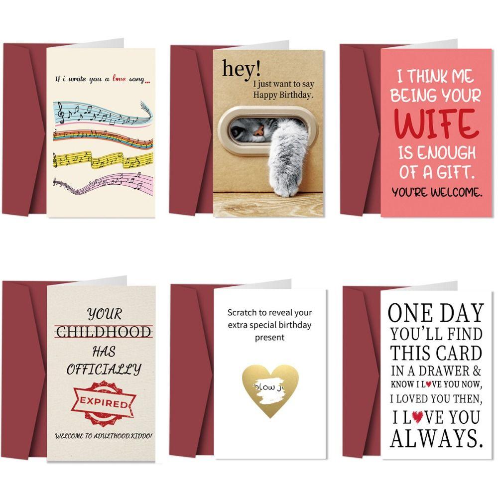 Includes Envelope Happy Birthday Card Birthday Cake Postcards  Birthday Party Supplies