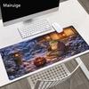 Frog Samurai Big Large Size Anti-slip Rubber Mouse Pad Gaming Desk Mat Keyboard Mat For Office Home Computer Stitched Edge