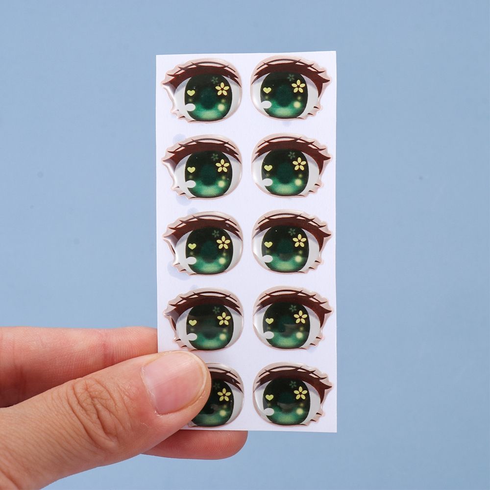 Игрушки Сделай сам Аксессуары для кукол Наклейки для лица с органами Мультяшные наклейки для глаз Глиняные наклейки Любовь Милая наклейка