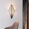 LED Vintage Fan-shaped Wall Light Iron Art Deco Wall Sconces Linen Wall Mount Minimalist Lamp E14 for Living Room Bedroom