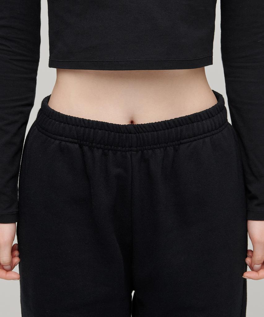 MUSINSA STANDARD WOMAN Женские укороченные спортивные штаны [Черный]