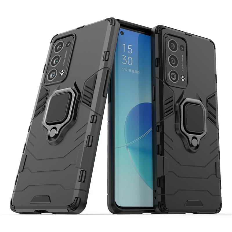Чехол для OPPO Reno 6 Pro Plus Защитный чехол для OPPO Reno6 Pro Plus Чехол-броня с кольцом-держателем для Reno 6 Pro Plus