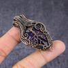 Подвеска из медной проволоки с драгоценным камнем Sage Amethyst в форме дерева жизни 2,2 дюйма N1S76