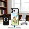 H-Счастливая C-Милая Капибара Мультяшная Чехол для Телефона Магнитный Для iPhone17 16 15 14 13 12 Pro Max Для Magsafe Беспроводная Зарядка Чехол