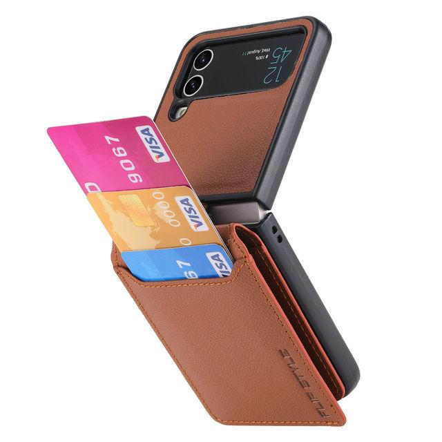 Кожаная сумка с функцией бумажника с защитой от пыли, чехол для Samsung Galaxy Z Flip 4 5g Flip4 Flip3 Flip5 Flip 5 3 Zflip4, чехол с карманом для карт
