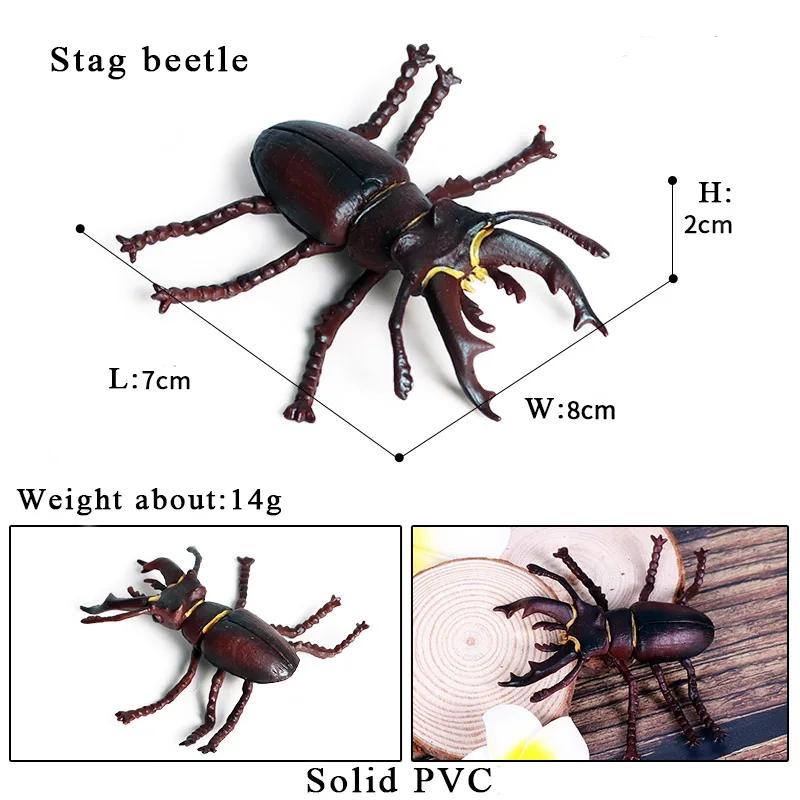 Oenux Симуляция Стрекоза Кузнечик Сороконожка Дикие Насекомые Животные Модель Фигурки Миниатюрная Образовательная Коллекция Детская Игрушка