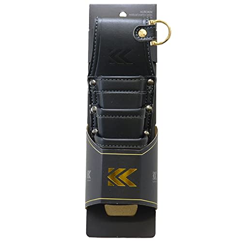 Fujiya 3-Tier Holder, Black and Gold, Light PU Leather Series, AH-63BG
